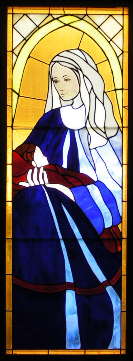 Our Lady of Peace stained glass window